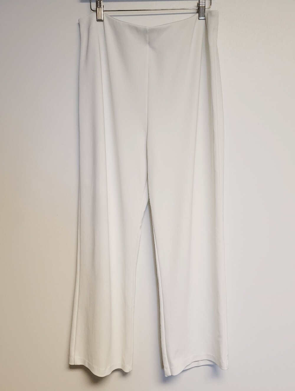 Boston Proper Ivory Coast White High Rise Pull On Slacks Pants L Short Petite - Picture 2 of 10